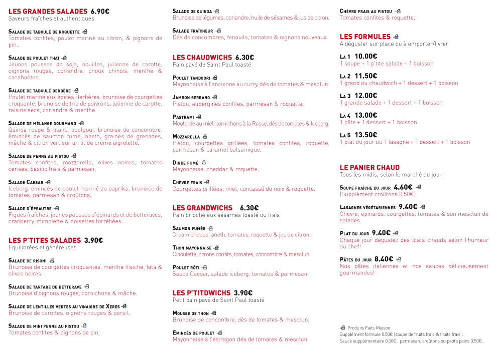 Carte Le Panier